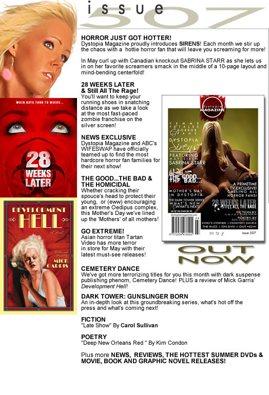 Sabrina Starr - Dystopia Magazine , May 2007 issue advertisement