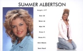 Summer - Back Side of Comp Card