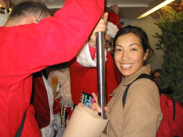 Kimberley Thomas - NYC subway at Christmas