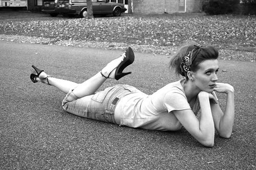 Lizzie - The Street B&W