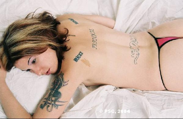 Miranda aka Frisky - Tatoos and Thong
