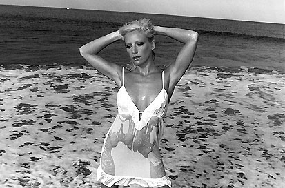 Abby - wading in the surf