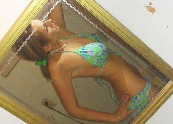 Kimberly Ann - Bikini thru a mirror