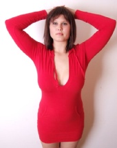 Christa_Jade - Lady in red standing