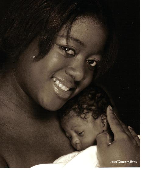 Val - me and my newborn