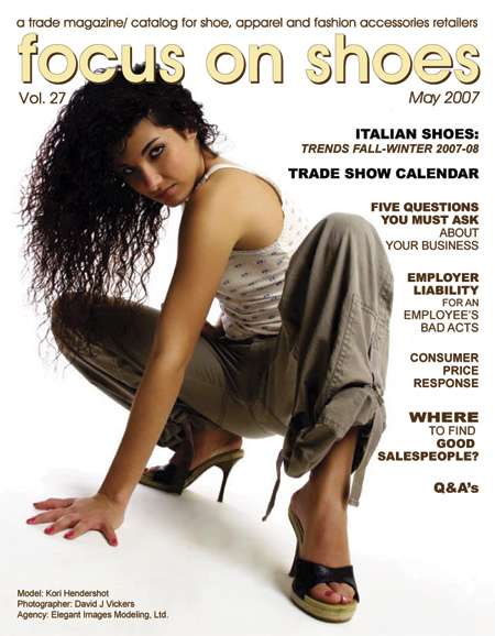 Kori H. - Cover shot for Focus on Shoes Intl Publication