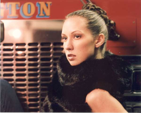 Mary Stacey - shooting next to the fire truck