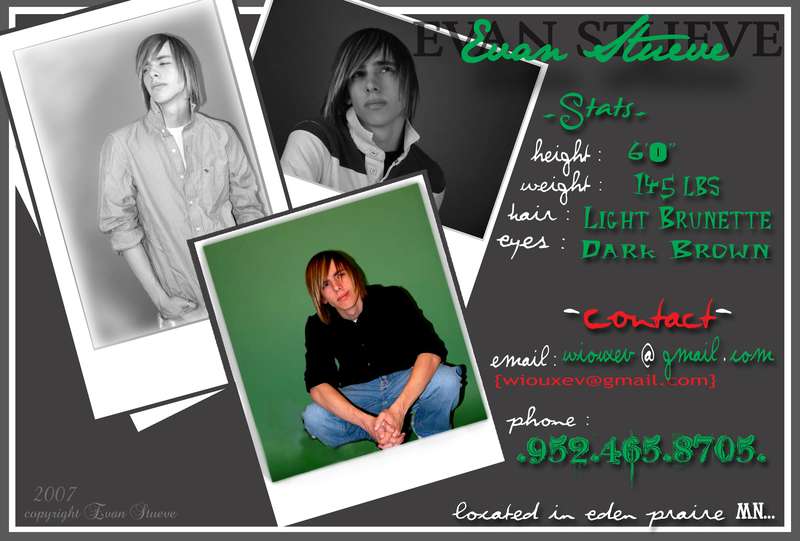 Evan - Simple Comp Card (Long Hair)