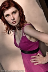 Marjorie Savoy - Red Hair and Purple Dress