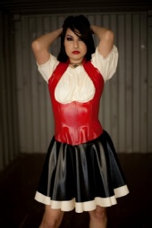 SYLVIA SCHIESSER - Bar Maid Costume for Hakwes Design www.nimueslatex.com 