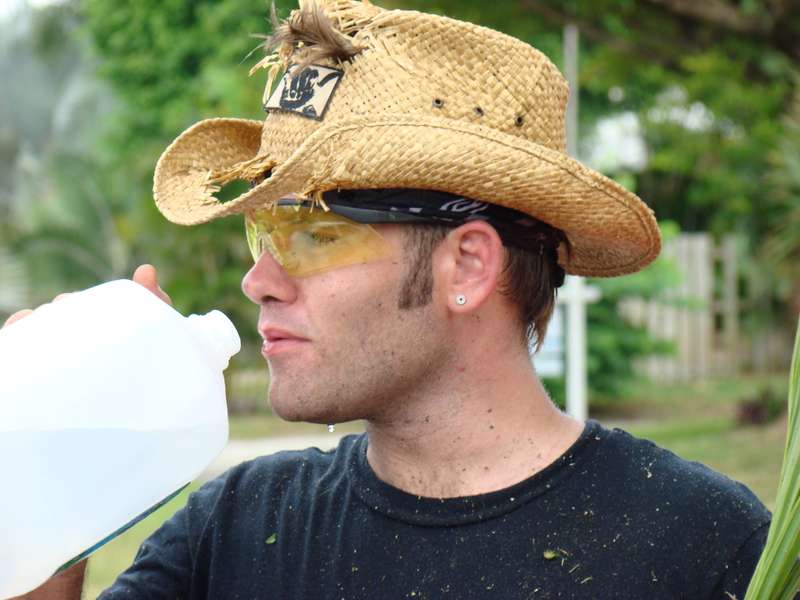 Helmet - After a long day of Landscaping