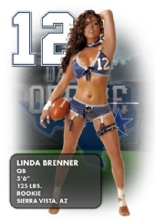 Linda B - LINGERIE FOOTBALL LEAGUE TRADING CARD 