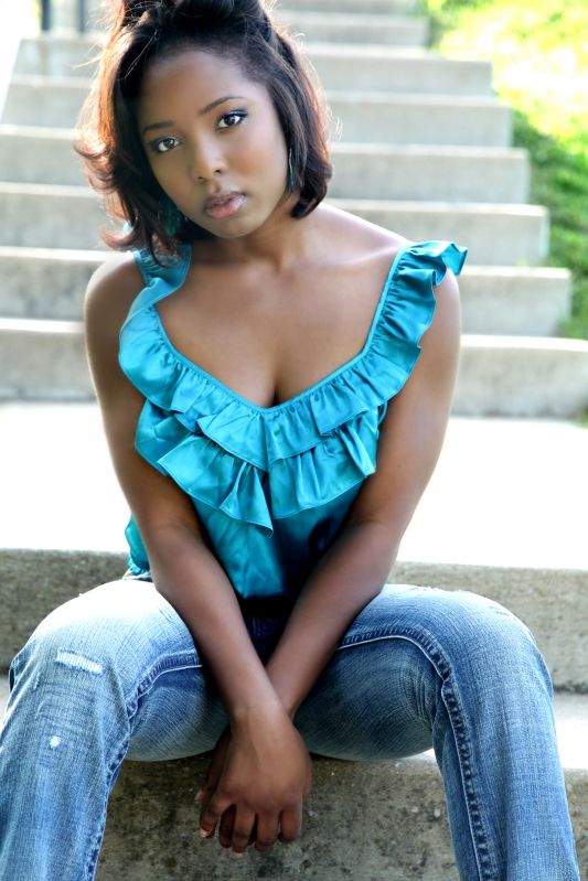 Dana Latrice - Dana in Teal Shirt