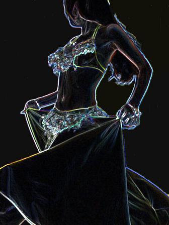 courtney sampson - skitch art belly dancer