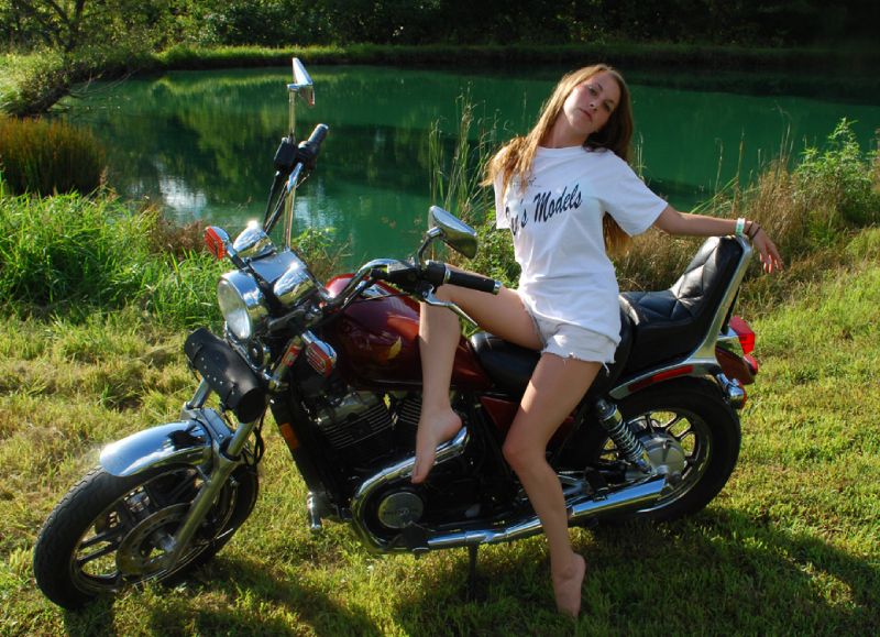 boo - Kylee on a honda