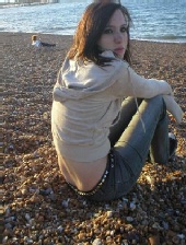 Danni - on the beach pose