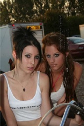 Lexxie Starr - Modelling for mildenhall speedway.