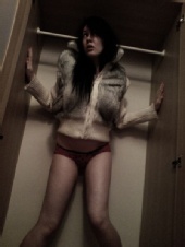 Delilah Lioneye - my "trapped in the closet/human hanger" idea