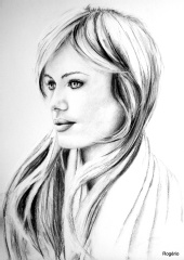 Rogerio Silva - Duffy - charcoal portrait