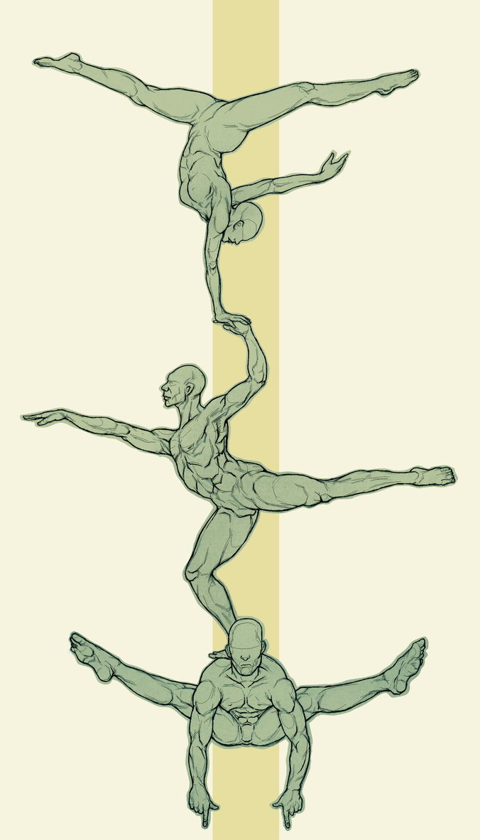 Nathan Anderson - Acrobatic Figure drawing study